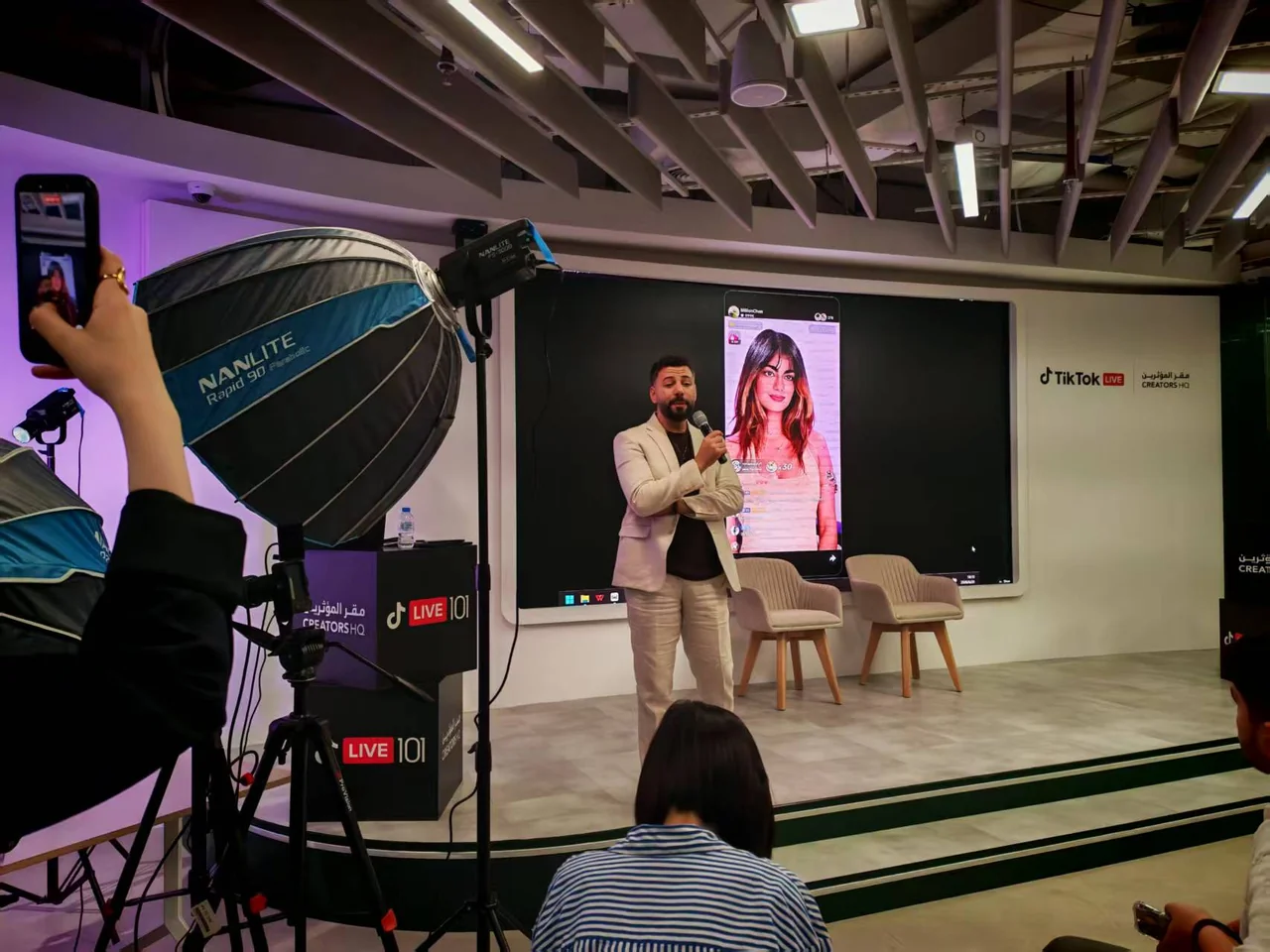 Live training session at Dubai Creators HQ